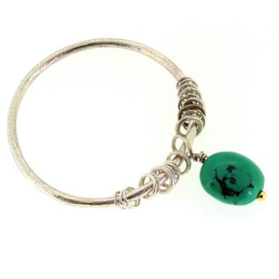 Turquoise drop bangle