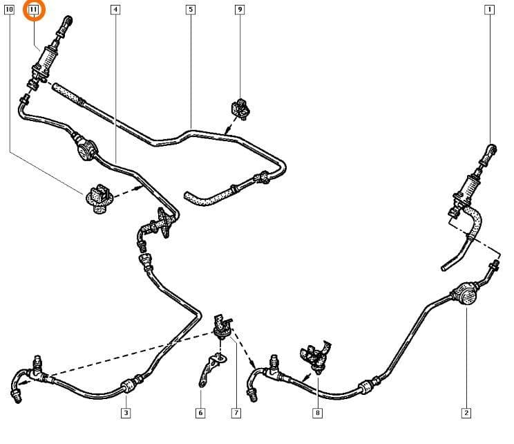 NEW GENUINE RENAULT TRAFIC Clutch master cylinder fits to pedal