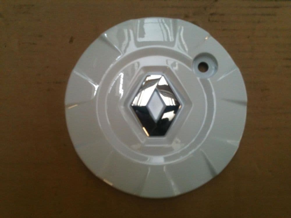 Renault Clio S Alloy Wheel Centre cap in White for Canasta type hub cap