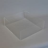 100cm  Square Clear Acrylic Tray - Deep