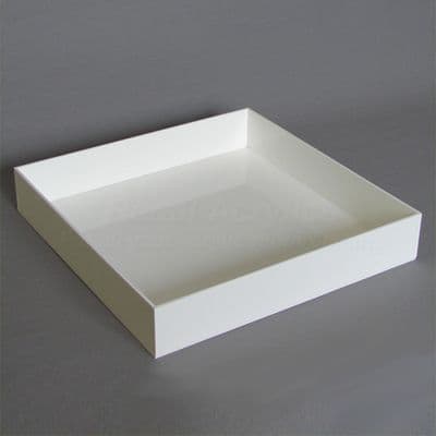 10cm  Square Acrylic Tray - White