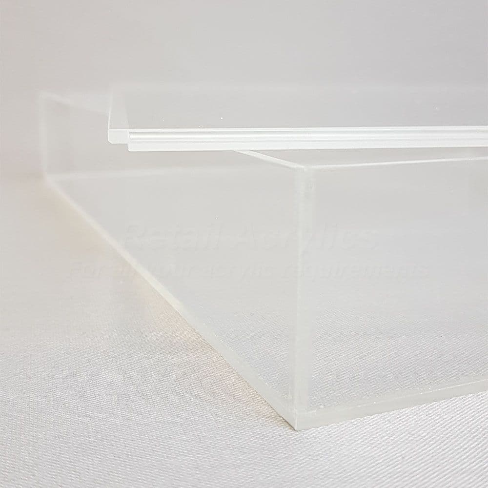 20cm Square Clear Acrylic Tray with Lid