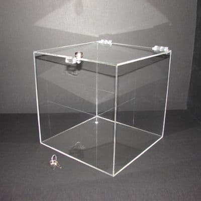 25cm  Lockable Clear Acrylic Display Box