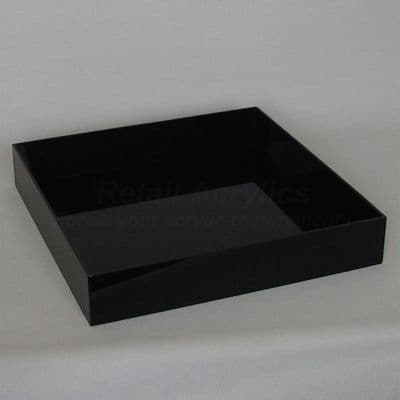 25cm  Square Acrylic Tray - Black