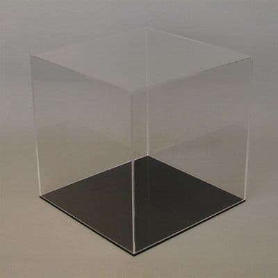 30cm  Clear Acrylic Display Case with Black Base