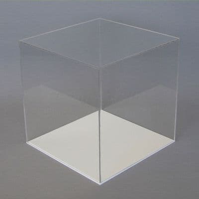 33cm  Clear Acrylic Display Case with White Base
