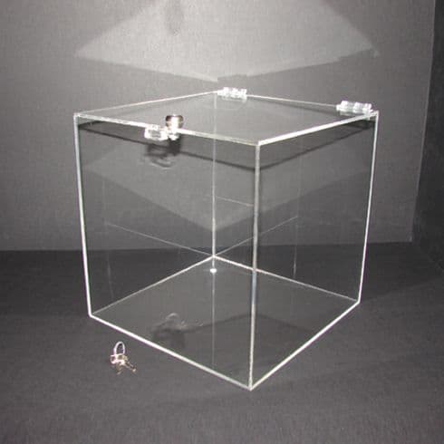40cm Lockable Clear Acrylic Display Box