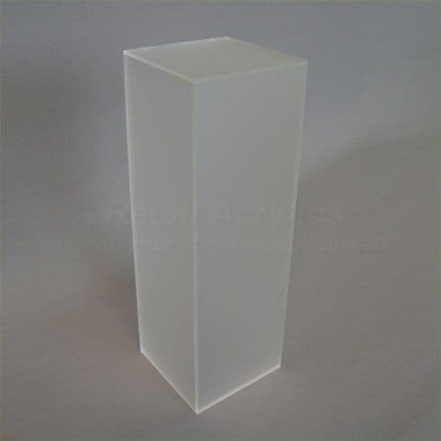 40cm Square - 100cm Tall Frost Acrylic Pedestal / Plinth Display