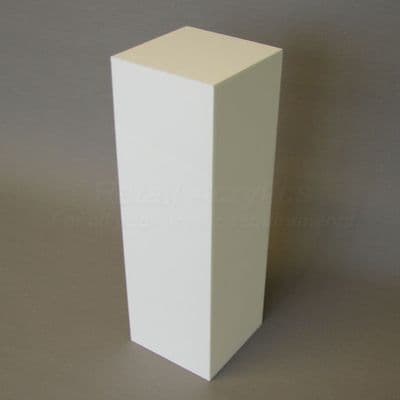 40cm Square - 120cm Tall White Acrylic Floristry Pedestal / Plinth