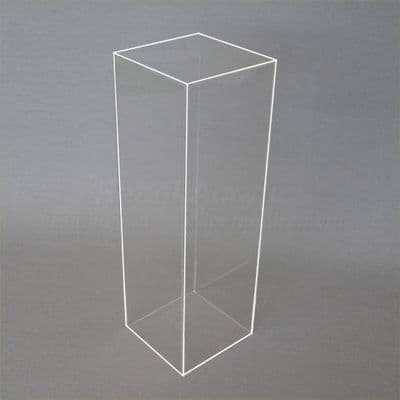 40cm Square - 90cm Tall Clear Acrylic Pedestal / Plinth Display