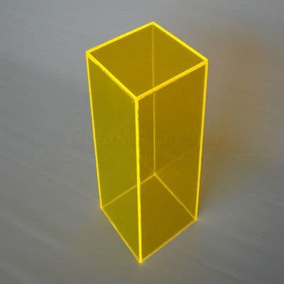40cm Tall - Fluorescent Yellow Acrylic Pedestal / Plinth