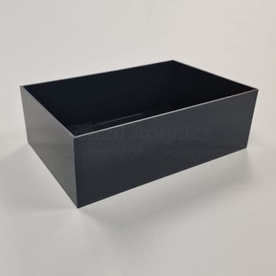 40cm x 50cm Black Acrylic Tray - Deep