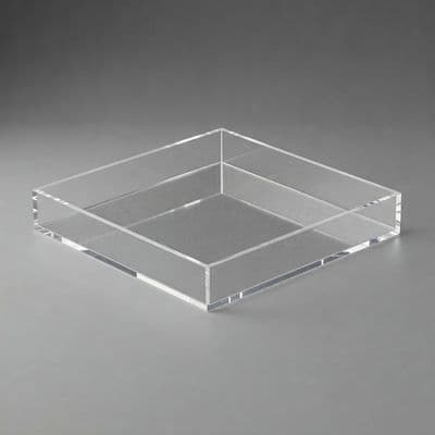 60cm  Square Clear Acrylic Tray