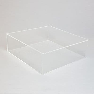 60cm  Square Clear Acrylic Tray - Deep