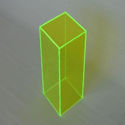 90cm Tall - Fluorescent Green Acrylic Pedestal / Plinth