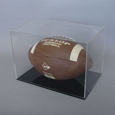 American Football Display Case with Black Base