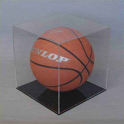 Basketball Display Case with Black Base