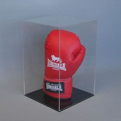 Boxing Glove Display Case with Black Base