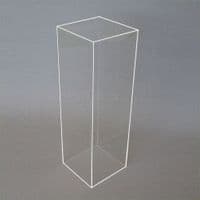 Branded Clear acrylic display plinth / pedestal