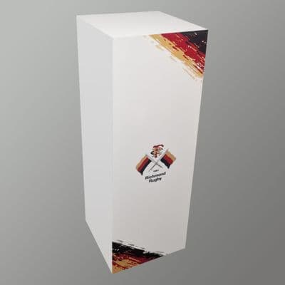 Branded White acrylic display plinth / pedestal