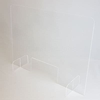 Flat Pack Sneeze Guard With Hatch 100cm wide