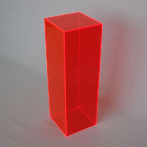 Fluorescent Red Acrylic Pedestal / Plinth