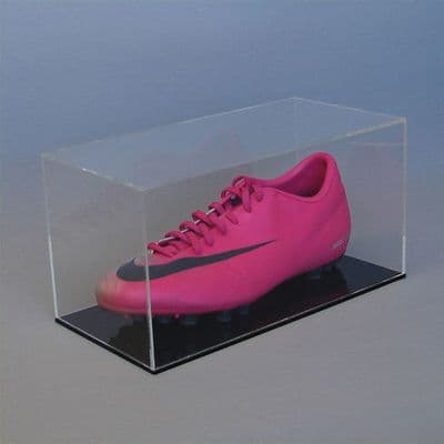 Football Boot Display Case with Black Base