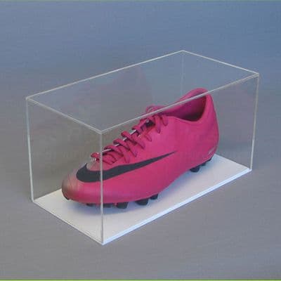 Football Boot Display Case with White Base