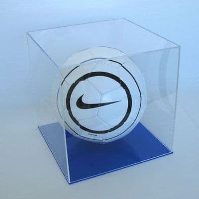 Football Display Case with Blue Base - B3