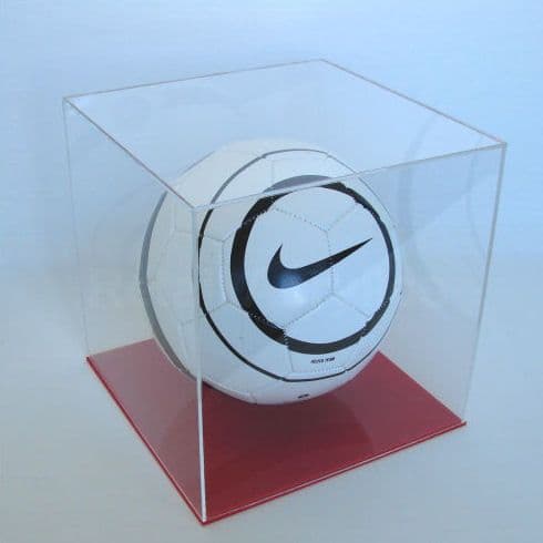 Football Display Case with Red Base-R2