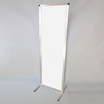 Free standing Sneeze Guard Screen  white 100cm wide