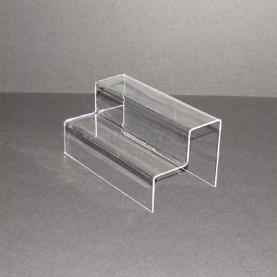 Small - Clear  Acrylic  2 Step  Display  Stand