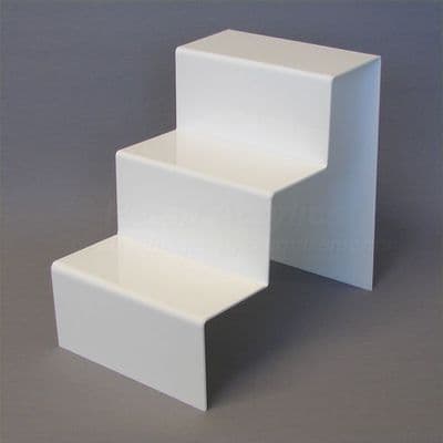Standard  White Acrylic 3 Step Display Stand