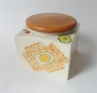 Vintage Kitchen Mid Century Toni Raymond Pottery Crispbread Storage Jar Circa 1960s Hand Painted