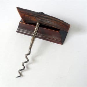 19th Century Antique Corkscrew Stag Antler Horn Direct Pull T Pull Circa 1900s