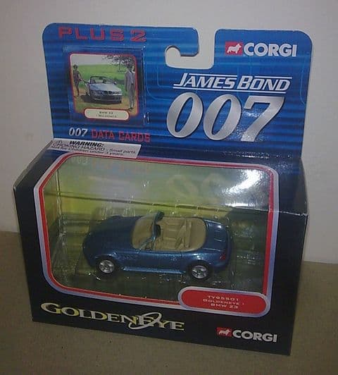 2003 James Bond 007 Die Cast Model Corgi BMW Z3 Golden Eye Goldeneye MIB Crystal Plinth