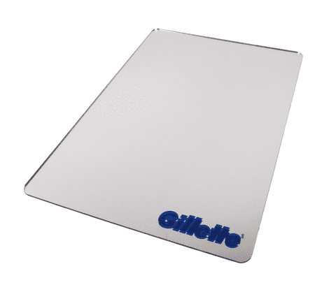 2012 Xmas Christmas Gillette Safety Razor Shower Shaving Advertising Mirror Bathroom Stick On Gift