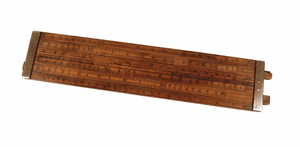 Antique 1849-1882 Dring Fage Tooley St London Customs Excise Double Sided Slide Rule IR Crown Mark