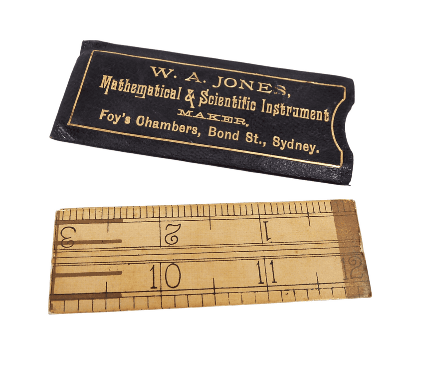 Antique 1889 Folding 4 Fold Rule Ruler W A Jones Mathematical ...