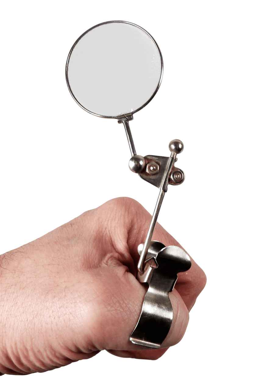 Antique 1910 Provisional Patent Fosters of Ashbourne Anglers Thumb Magnifier Fly Fishing Tyer