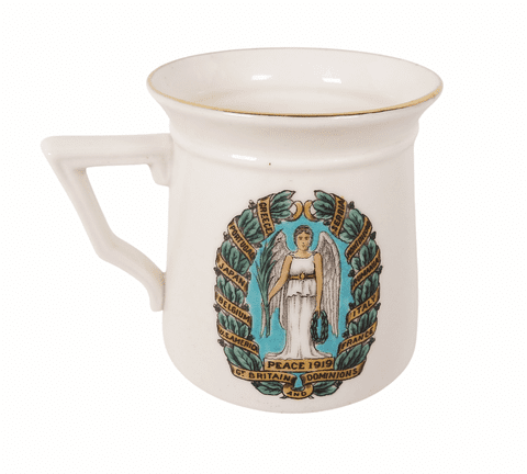 Antique 1919 W H Goss Porcelain Peace Cup Alsager District Council WW1 Great War Crested Ware