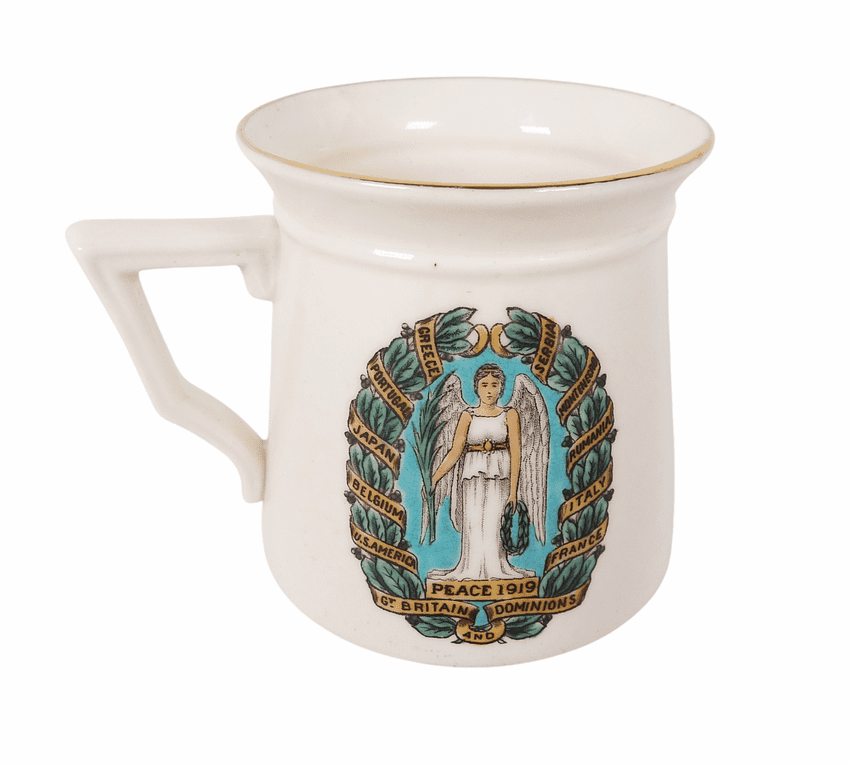 Antique 1919 W H Goss Porcelain Peace Cup Alsager District Council WW1 Great War Crested Ware