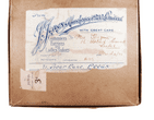 Antique 1936 J Jones Manchester Boar Lane Leeds Costumiers Furriers Packing Postal Box Display Prop