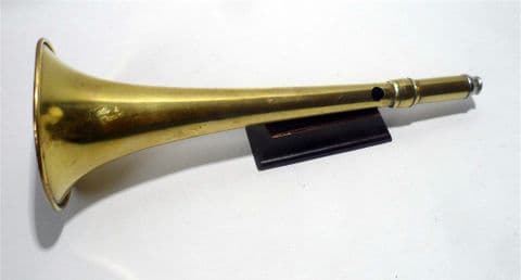 Antique 19th Century Brass Signal Warning Horn Whistle Mouthpiece Cycling Nautical Hunting Coachman