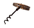 Antique 19th Century English Brass Beau Brummell Roundlet Folding Pocket Corkscrew Brummel