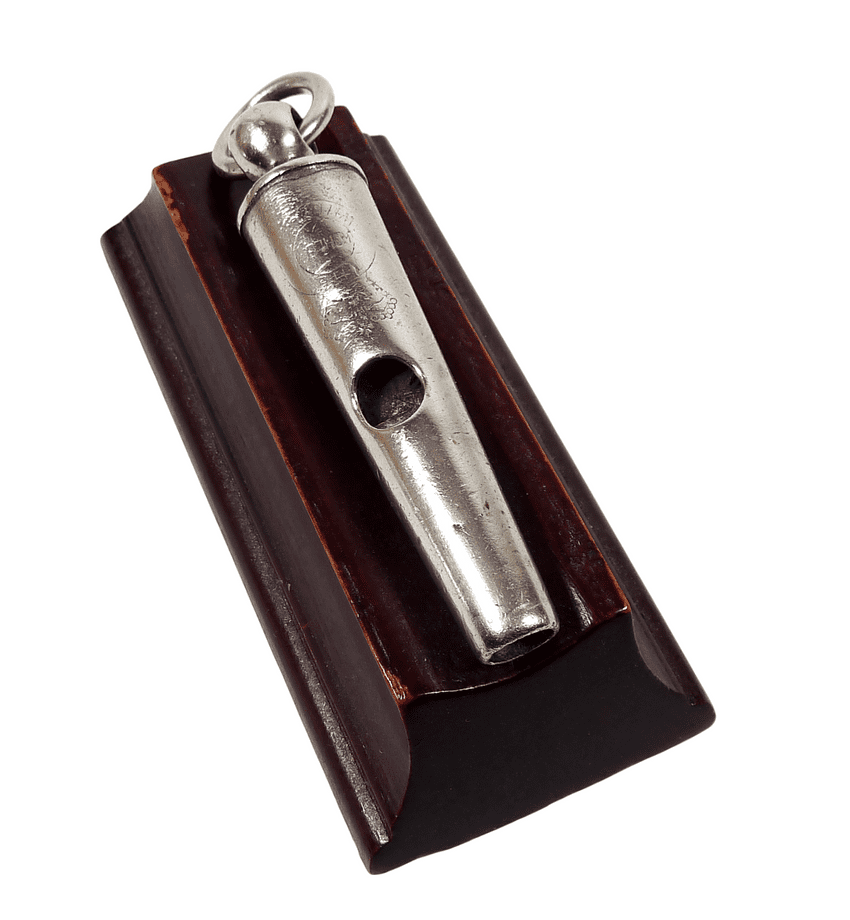 Antique 19thC Kohler Silver Plate Beaufort Conical Whistle 1852 2nd Burma War Department Military