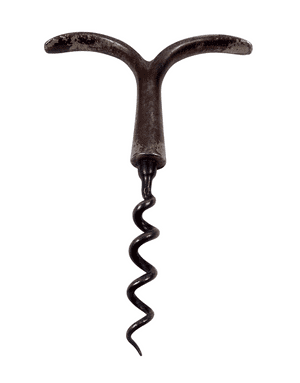 Antique 2 Two Finger Eyebrow Direct Pull Steel Corkscrew Circa 1900s Unknown Maker