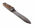 Antique A Milns Sheffield Farmers Agricultral Pocket Knife Knive Stag Jigged Bone Scales Fleam