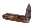 Antique A Milns Sheffield Farmers Agricultral Pocket Knife Knive Stag Jigged Bone Scales Fleam
