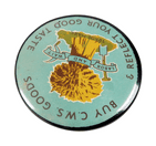 Antique Advertising Buy CWS Goods & Reflect Your Good Taste Labor & Wait Pocket Bag Mirror